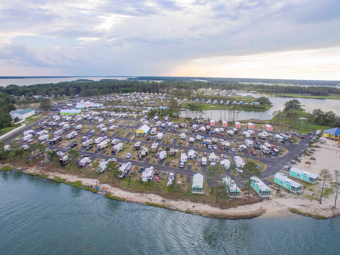Arial view of Massey's Landing